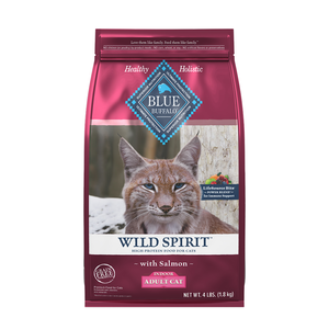 【Blue Buffalo藍摯】原野精靈 鮭魚無穀配方4磅 成貓飼料 貓乾糧(貓糧/貓飼料)