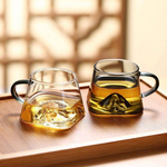 【GlassKing】GK-321 觀山玻璃杯 立體山形 玻璃杯 試飲杯 咖啡杯 水杯 茶杯 酒杯 有把手, , large