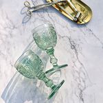 【Lesser&Pavey】彩色高腳杯/浮雕紅酒杯/雕花紅酒杯/紅酒杯/酒杯/香檳杯/玻璃杯/對杯/派對杯/酒杯組, , large