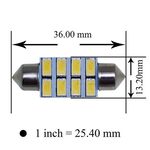 【PA LED】雙尖 36MM 高亮度 8晶 5630 SMD LED 室內燈 閱讀燈 化妝燈 牌照燈 行李箱燈, , large