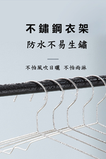 【誠宜居家】《特粗、特厚》長45cmx寬加粗4mm不鏽鋼防滑衣架10入(衣架 曬衣架 晾衣架 防滑 乾濕兩用), , large