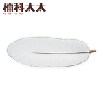 陶瓷飾品收納盤粉金白36公分 618-CKDW36, , large