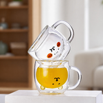 【GlassKing】GK-098 雙層小熊杯 防燙杯 隔熱杯 咖啡杯 牛奶杯 果汁杯 玻璃杯 交換禮物, , large