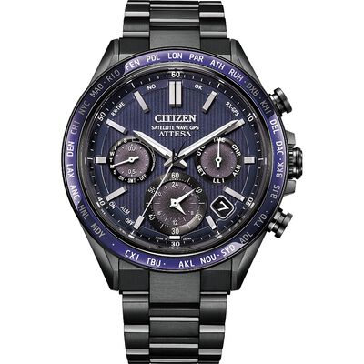 CITIZEN 星辰 韋禮安廣告款 紺星 限量 鈦 GPS衛星對時光動計時手錶 CC4059-64L