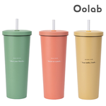 【Oolab 良杯製所】850ml 莫蘭迪系列 二代不鏽鋼吸管杯, , large