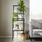 【 SHAONIANNA.TW 】工業風鐵製植物架｜一體成型免組裝・上層小層板可調, , large