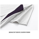 現貨 大尺碼-冰絲 撞色 配布 圓領T恤-深藍/淺灰-0201324, , large
