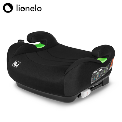 【Lionelo】 Luuk Fix i-Size 3~12歲ISOFIX增高輔助汽座(碳纖黑)