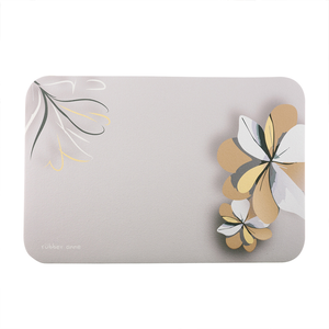 【Monster】 Soft Diatomaceous Earth Absorbent Mat &ndash; Essence of Wind Series (60x40cm) &ndash; Light Gray