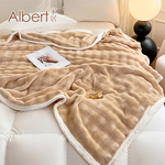 Albert家居《卡其駝》托斯卡泡泡兔毛絨毯1入 (150x203cm 保暖被/冬被/毛毯/毯子), , large