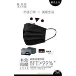 【10入組】MEDTECS 美德醫療 Black Face Mask 美德醫用成人口罩 嘿嘿黑 一盒50入 台灣製, , large