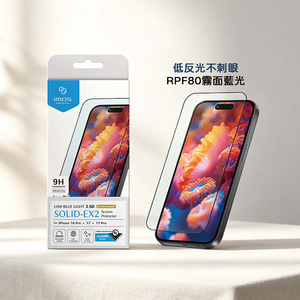 【山水之寶】iMos iPhone17/17Pro/17ProMax/16Pro/16ProMaxRPF80霧面藍光 9H鋼化玻璃貼原廠公司貨