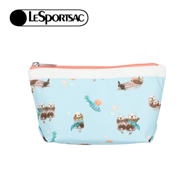 Lesportsac Small Sloan Cosmetic 小梯形化妝包 收納包 盥洗包 女包(海洋風格水獺)L261-2724P-HG31