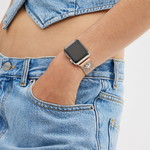 COACH Apple Watch 錶帶 38/40/41mm 適用 米蘭鍊帶 C字愛心錶帶-玫瑰金(不含手錶), , large