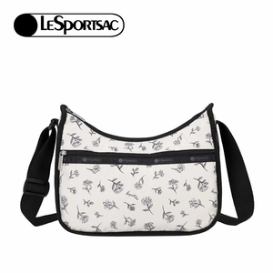 Lesportsac Classic Hobo 經典斜背包 側背包 旅用通勤包 送禮 禮物 推薦 女包(素描花卉)