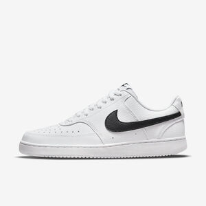 Kixpress-Nike W Court Vision Lo NN 女 休閒鞋 經典 復古 皮革 簡約 白 黑 [DH3158-101]