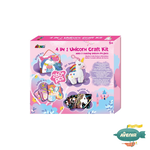 Avenir Kids - 4 in 1 Unicorn Craft Kit - Make 9 Amazing Unicorn Projects, , large