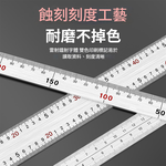 Stainless steel woodworking square 500*250mm (1.2mm thick) - double-sided metric, , large