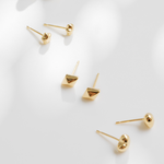 【A'jane 】 18K金 菱光之間 菱形耳針 A022410-003, , large