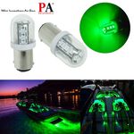 【PA LED】船用 9-32V BA15D 1142 15晶 2835 SMD LED 綠光 指示燈 警示燈 燈泡, , large
