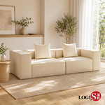 (LOGIS) 壓縮雙人沙發220cm-貓抓布/絨布可選 【H-033】, , large