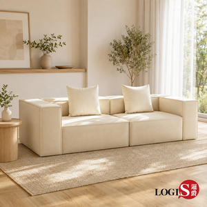 (LOGIS) 壓縮雙人沙發220cm-貓抓布/絨布可選 【H-033】
