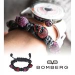 BOMBERG 炸彈錶 紫紅水鑽黑骷髏黑色手環-S (JW-BKT-FSPBA.S4.3), , large
