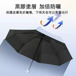 [hababy環安家居]膠囊五折黑膠晴雨傘｜超輕便攜防曬傘 UPF50 + 口袋遮陽傘（防曬傘、黑膠傘、晴雨兩用傘）, , large
