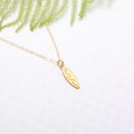 【Angel & Me】Surfboard s925 sterling silver 24k gold plated necklace gift, , large