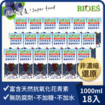 【囍瑞BIOES】100%純天然藍莓綜合原汁1000ml*18瓶, , large