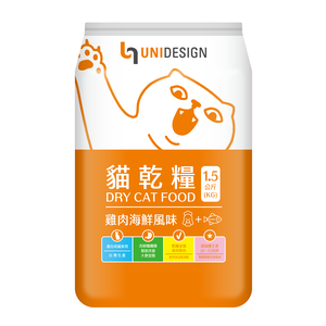UNIDESIGN 貓乾糧(雞肉海鮮風味)1.5kg