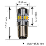 【PA LED】3157 1157 雙色 LED燈泡 黃光 白光 小燈 日行燈 方向燈 12晶 5630 魚眼透鏡, , large