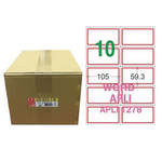 【龍德】LONGDER 三用電腦標籤 A4 10格 59.3*105mm 紅框 1000張/箱 LD-831-J-B(適用雷射、噴墨、影印), , large