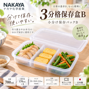 【HIYASU日安工坊】3分格保存盒B