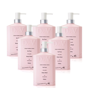 【澳洲Dr. V 】專業級配方-純淨溫和沐浴乳 (6入組 750ml/瓶)