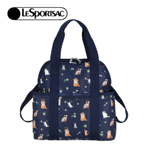 Lesportsac Double Trouble Backpack 手提兩用後背包 媽媽包 送禮 禮物 推薦 女包(熱帶度假貓咪)L261-2442PB-HF95