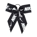 NIKE BOW LARGE 髮圈 髮飾 髮束 髮繩 頭飾 可愛 緞帶 蝴蝶結 休閒 逛街 簡約 時尚 彈性 舒適 黑白, , large
