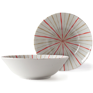 [豐名日本餐具] 8.0"井 二色十草 有古窯 / C08DB0-110