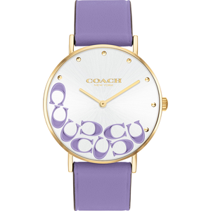COACH Perry 優雅紫 CC皮帶女錶 手錶 送禮 禮物 推薦(CO14504134)