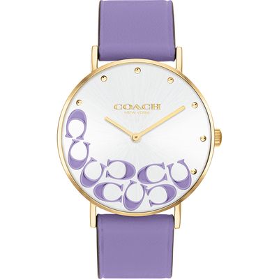 COACH Perry 優雅紫 CC皮帶女錶 手錶 送禮 禮物 推薦(CO14504134)