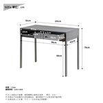 書桌 工作桌 電腦桌 化妝桌 雙抽屜桌 鐵架書桌 雙抽工作桌 TA495, 奶茶色, large