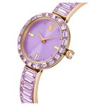 SWAROVSKI 施華洛世奇 Matrix Bangle 方形切割水晶手鐲式手錶 女錶-紫x香檳金 情人生日禮 推薦(5743713), , large