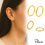 【Prisme Gold】黃金耳環 簡約耳圈耳環 (金重：約0.1錢&plusmn;0.03), , large