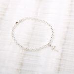 【Angel & Me】Blessed Cross s925 sterling silver bracelet Valentine's Day gift, , large