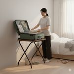 【Roomix】 兩棲摺疊桌 居家露營完美兩棲！一桌兩用 耐重60KG 變身行李架 戰術桌 露營桌 邊桌 置物架 免組裝 折疊, , large