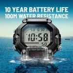 CASIO 卡西歐 大屏幕顯示 10年電力手錶-黑 AE-1600H-1AV, , large