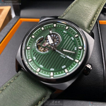 [星晴錶業]GiorgioFedon1919手錶,44mm,GF00064墨綠色錶面黑錶殼綠真皮皮革錶帶款, , large