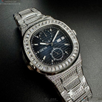 [星晴錶業]GEYA手錶,44mm,G78183GWB寶藍色錶面銀錶殼銀色精鋼錶帶款, , large