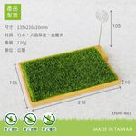 【OSHI歐士】綠化紓壓 青草置物擺飾盤-竹木(附留言夾) 公仔展示盤飾品收納婚禮小物 歐士輕草地置物盤, , large