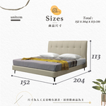 【Hampton 漢汀堡】蒙娜5尺半牛皮床台, , large